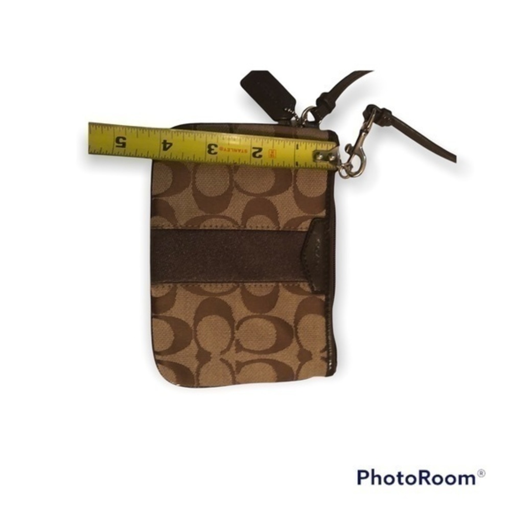 Coach brown Signature c striped wristlet bag - Picture 7 of 7